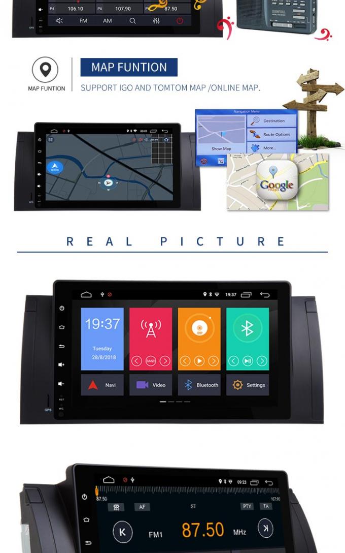 Lettore DVD a 9 pollici di BMW GPS dell'automobile di Android 8,1 con la deviazione standard FM MP4 MP3 USB AUS.
