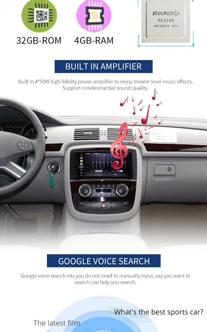 Android 8,1 mappe di Google fornite lettore DVD Navitel Igo del benz di Mercedes