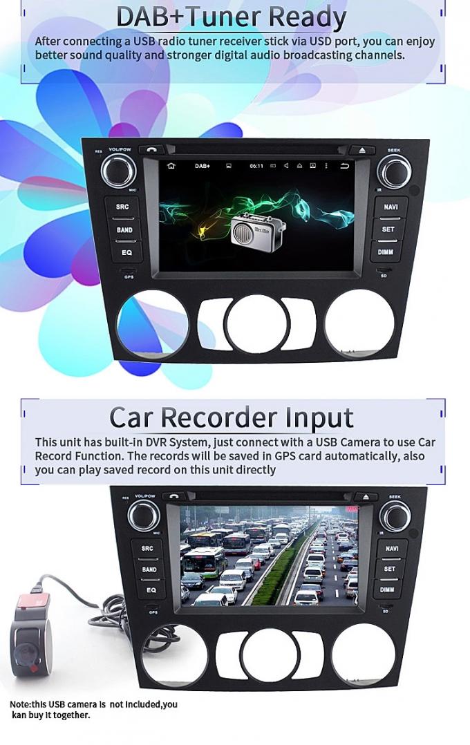 Bmw di Mirrorlink Android in lettore DVD dell'automobile, lettore DVD del Bmw dello schermo di Capasitive