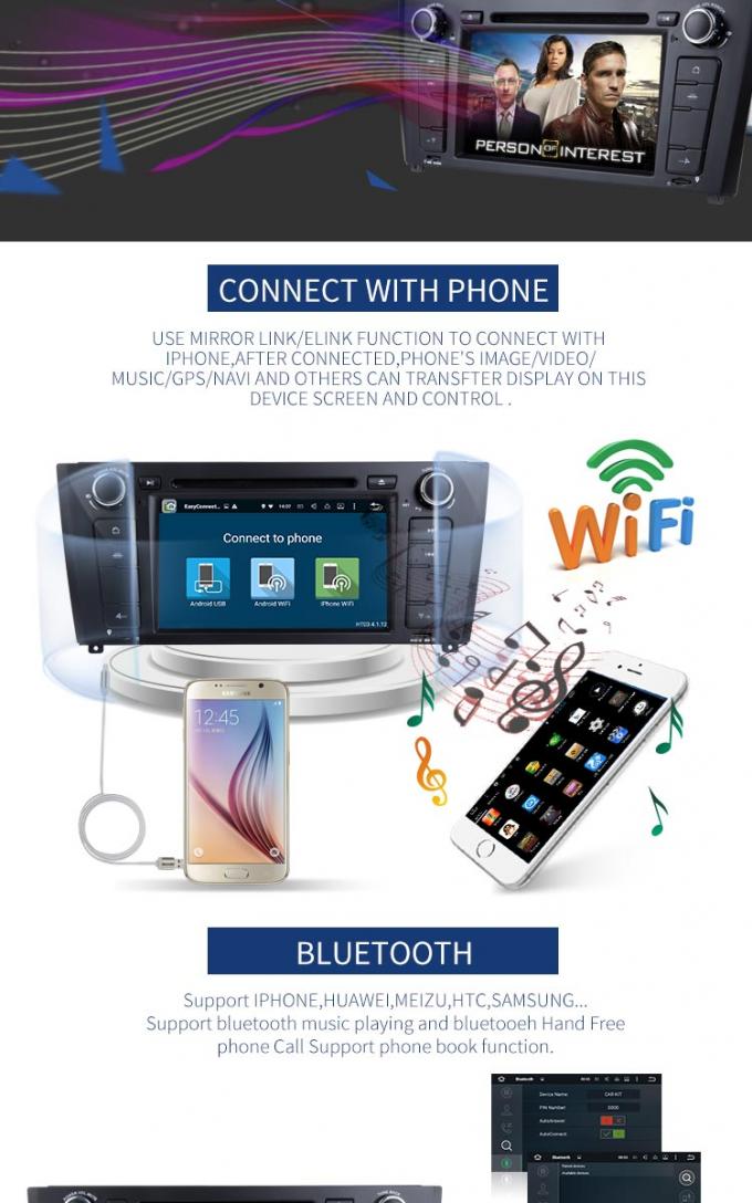 Lettore DVD di BMW GPS di multimedia dell'automobile con supporto radiofonico stereo GPS Android 7,1