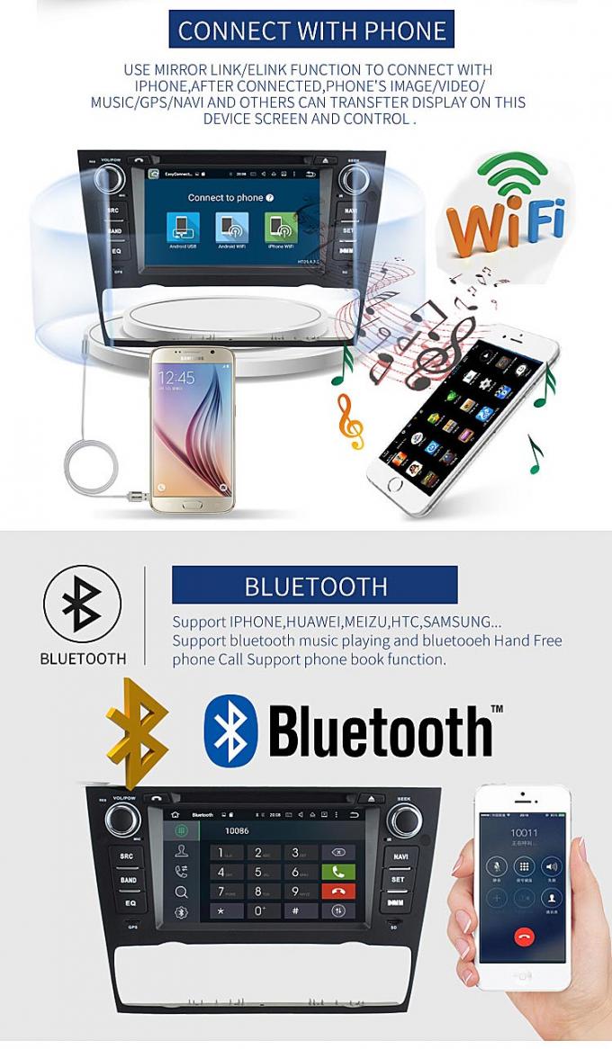 Touch screen a 7 pollici del lettore DVD di Android 8,0 E90 BMW GPS con Canbus