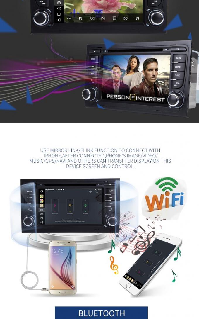 Lettore DVD a 7 pollici del touch screen con stereotipia radiofonica di navigazione Mp4 per l'automobile
