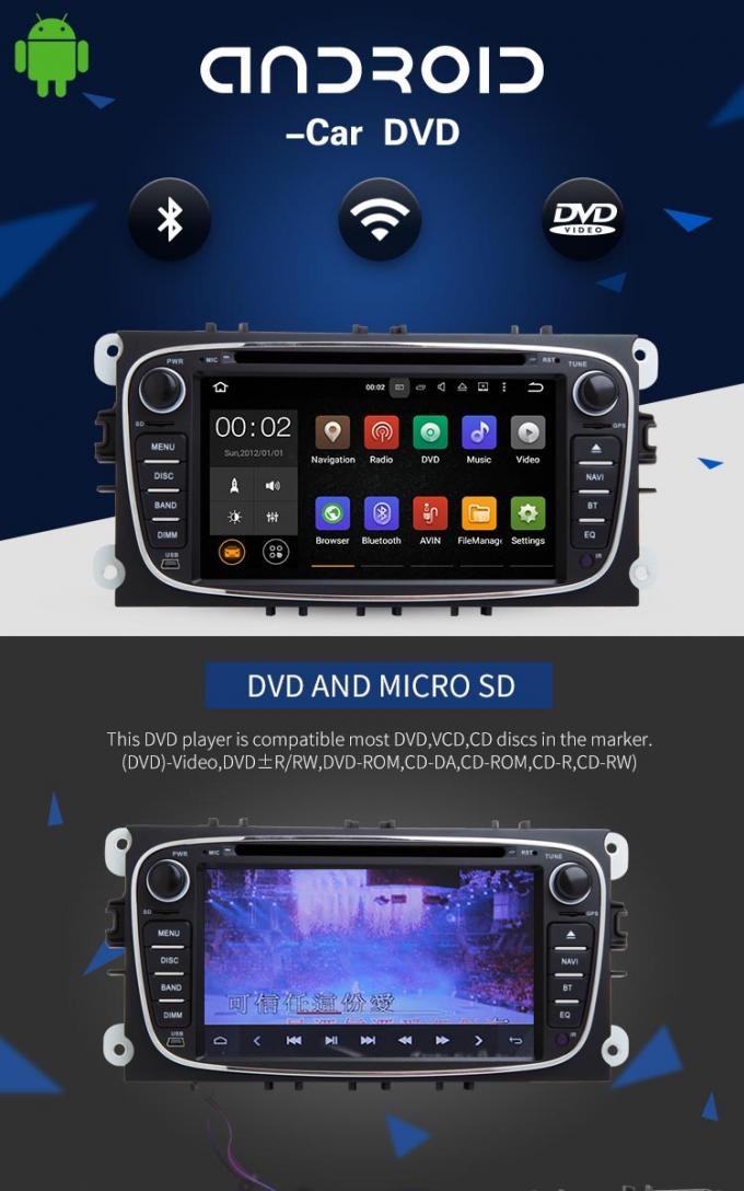 Lettore DVD AUS. dell'automobile di WIFI IPOD USB per progettazione di umanizzazione del touch screen di Ford Focus