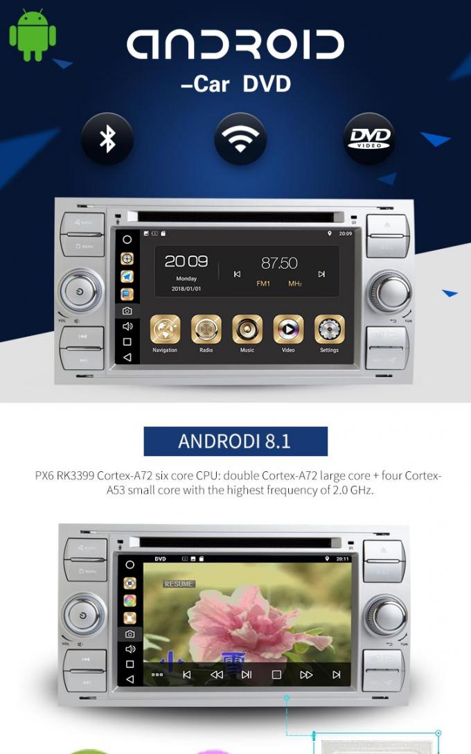 lettore DVD di 3G WIFI Ford Mondeo, player multimediale facile dell'automobile di operazione