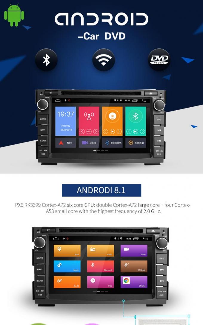 Giocatore stereo di baccano del doppio di KIA CEED Android con il porto USB LD8.1-5744 della carta di deviazione standard