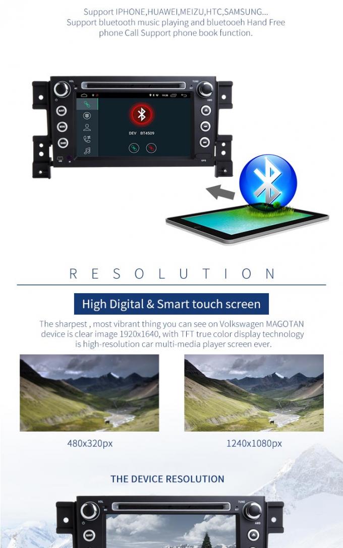 Lettore DVD Bluetooth - il centro permesso a dell'automobile di SUZUKI di navigazione di GPS di PX6 RK3399 Cortex-A72 otto