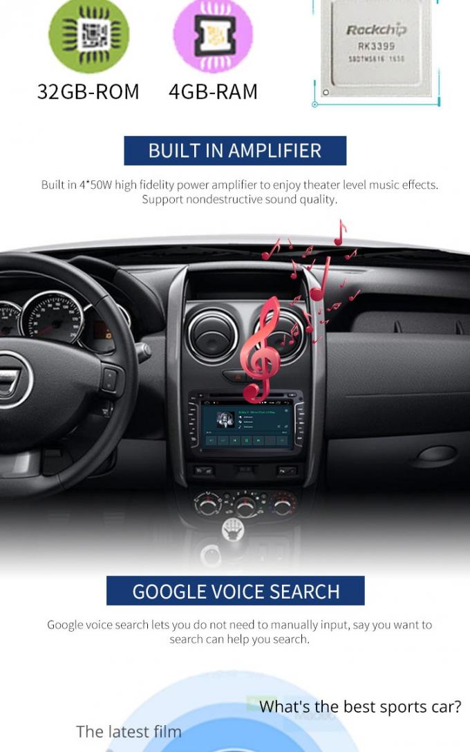 Lettore DVD a 7 pollici dell'automobile di Android dello spolveratore di Renault con la video radio WiFi AUS.