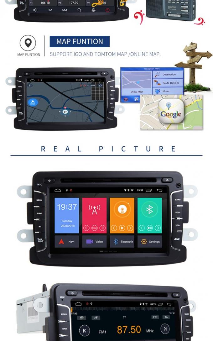 Lettore DVD a 7 pollici dell'automobile di Android dello spolveratore di Renault con la video radio WiFi AUS.