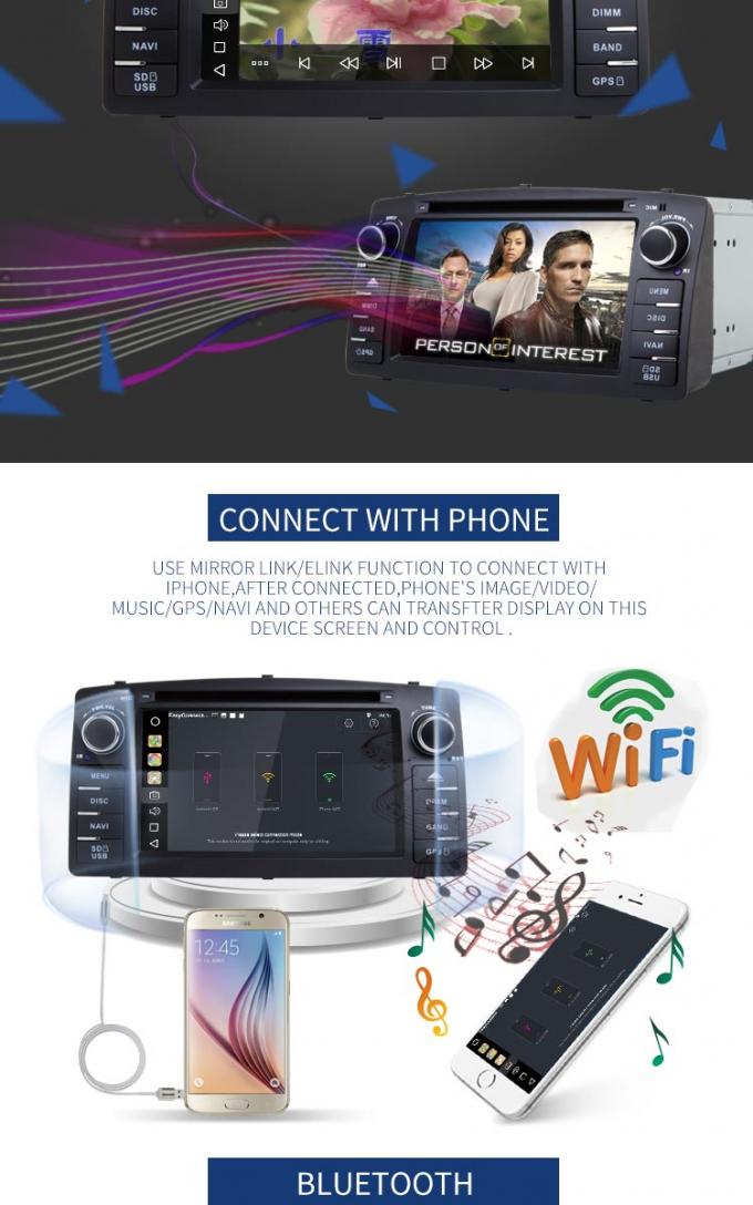 Lingua multi- TV-BOX OBD TPMS del touch screen di Android del lettore DVD a 7 pollici dell'automobile