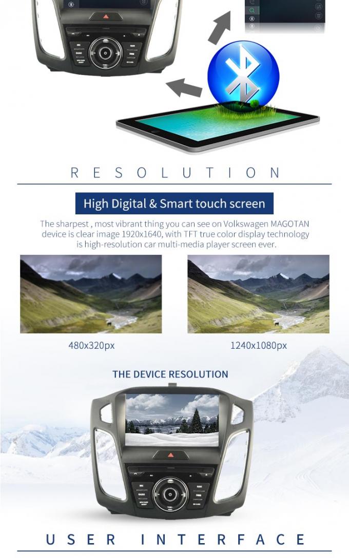 Lettore DVD a 9 pollici Android 7,1 dell'automobile di Ford del touch screen con la mappa online dell'euro mappa piena
