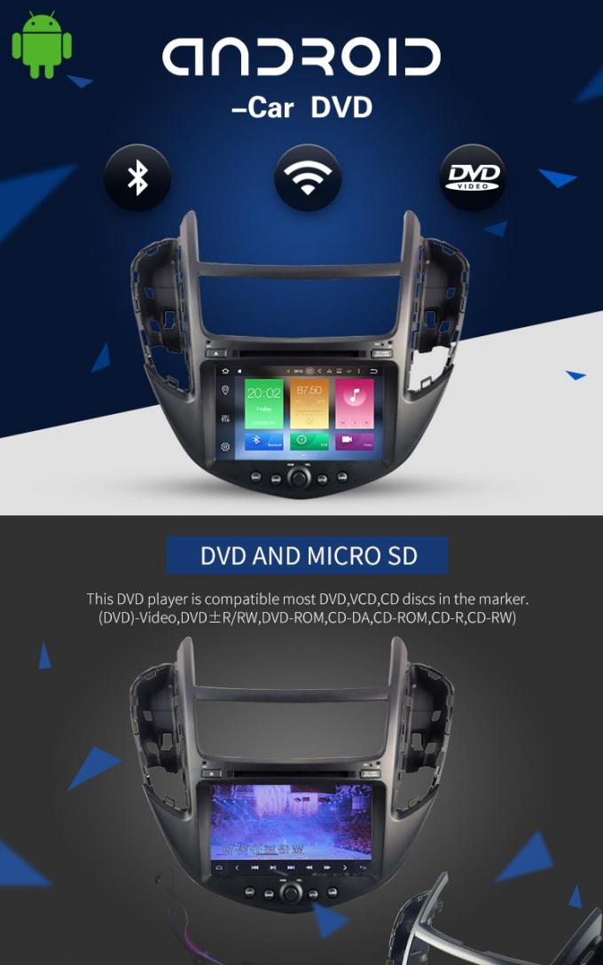 Lettore DVD stereo dell'automobile di Android 8,0 Chevrolet Trax con il sistema di navigazione
