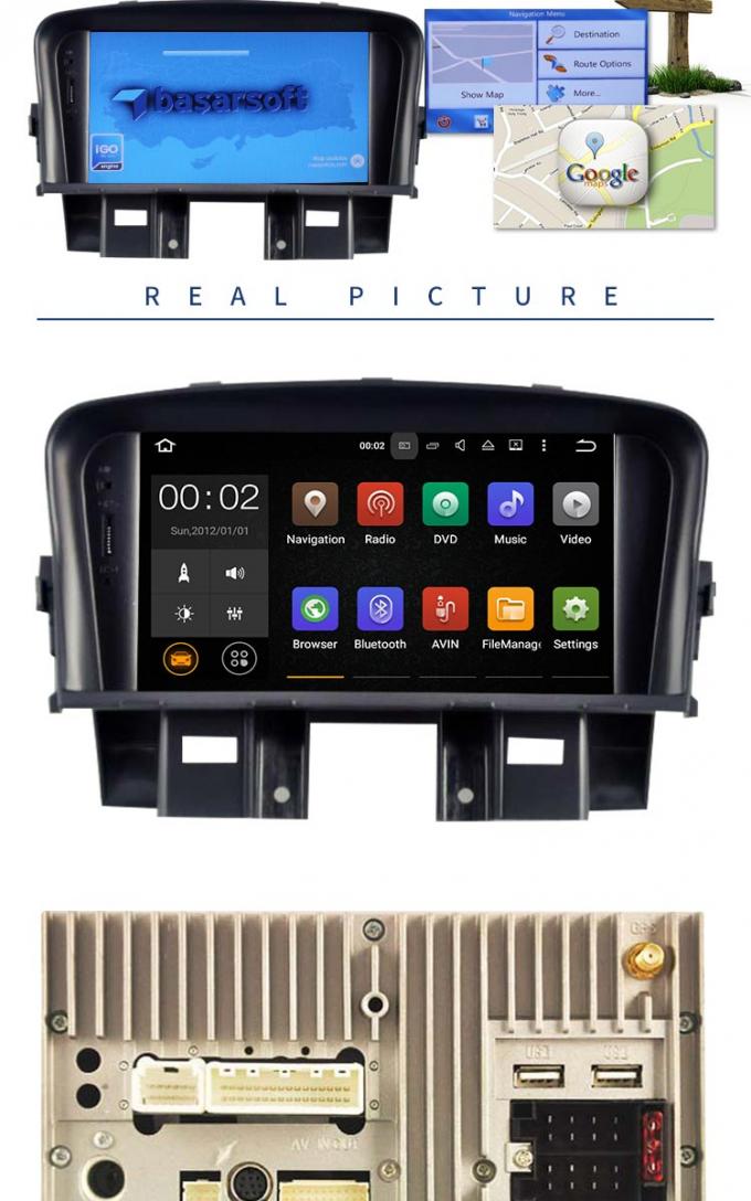 Lettore DVD dell'automobile di Android 7,1 Chevrolet con stereotipia adatta dell'OEM della scatola di GPS BT TV del monitor