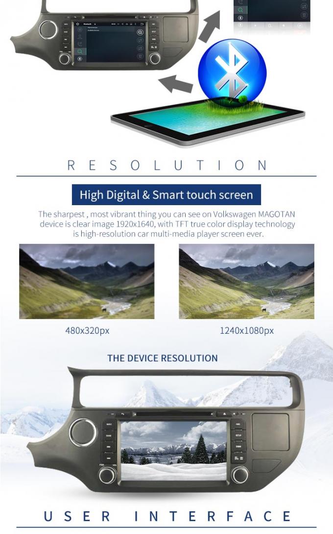 Lettore DVD di navigazione del lettore DVD dell'automobile di PX3 4core Android per KIA RIO con il collegamento dello specchio