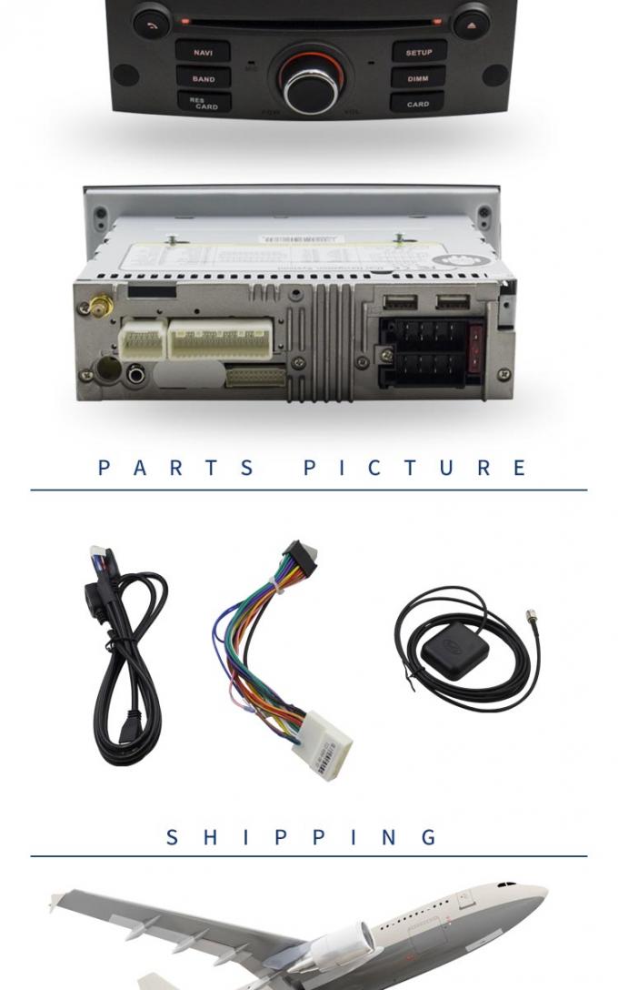 Sintonizzatore radiofonico incorporato del lettore DVD di Peugeot 308 della macchina fotografica della parte posteriore di deviazione standard del MP3 MP4 USB
