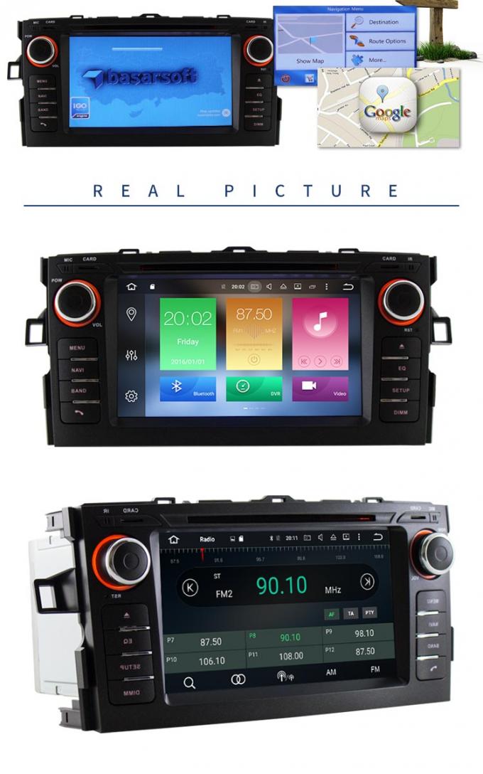 Lettore DVD dell'automobile di Android 8,0 Toyota con la radio a 7 pollici del MP3 MP4 del touch screen