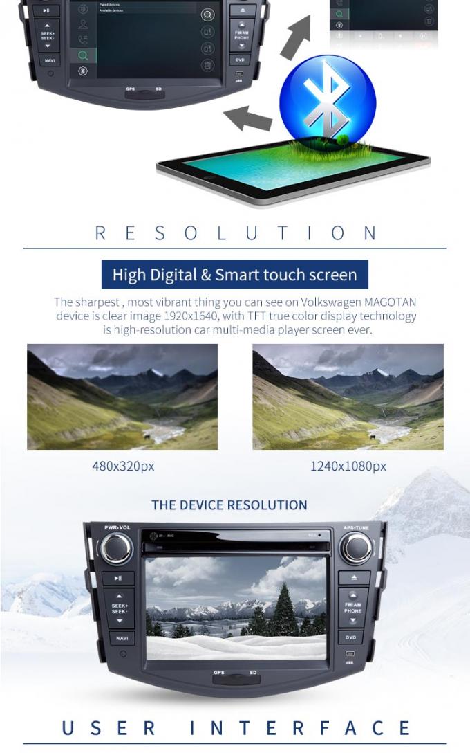 Lettore DVD dell'automobile di Android 7,1 Toyota con collegamento stereo dello specchio dei Gps Wifi l'audio