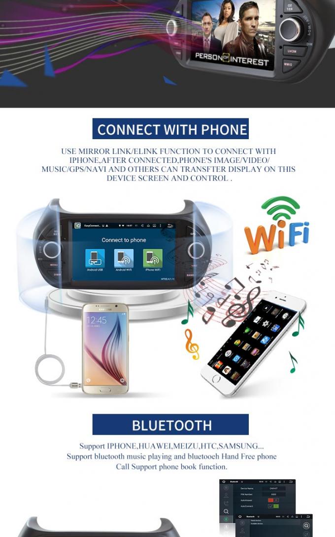 Giocatore stereo Android 7,1 di DVD dell'automobile per la radio di deviazione standard USB di Fiorion GPS