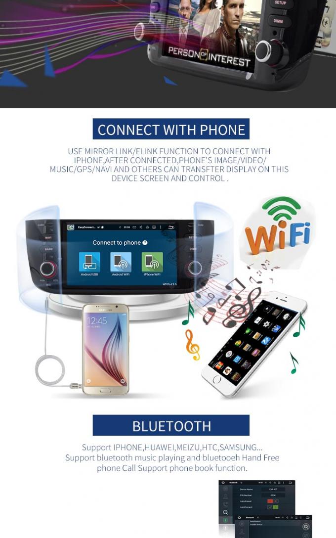 Lettore DVD del touch screen dell'autoradio di Android 7,1 con 3g il wifi BT FM