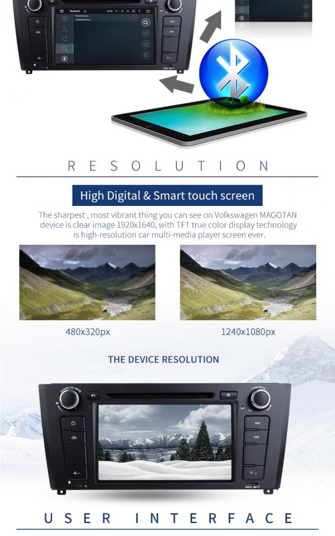 Lettore DVD a 7 pollici del touch screen PX3 BMW GPS con il sistema di lingua multi-