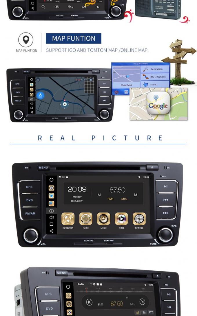 Radio a 7 pollici di FM del lettore DVD di Volkswagen del touch screen e navigazione di GPS
