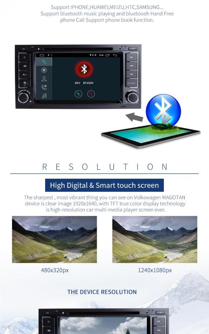 Lettore DVD di Android 8,1 VW Touareg Volkswagen con il video AUS. di Wifi BT GPS