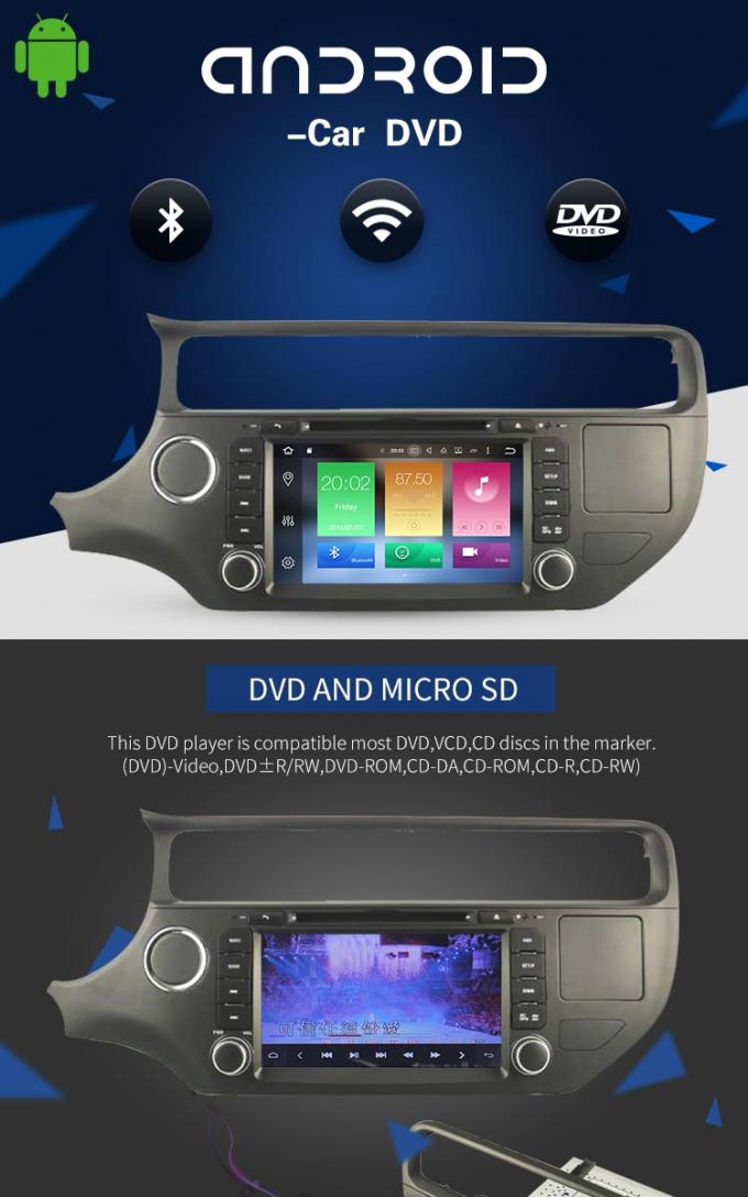 Lettore DVD dell'automobile di KIA RIO 8,0 Android con l'audio video 3G 4G SWC