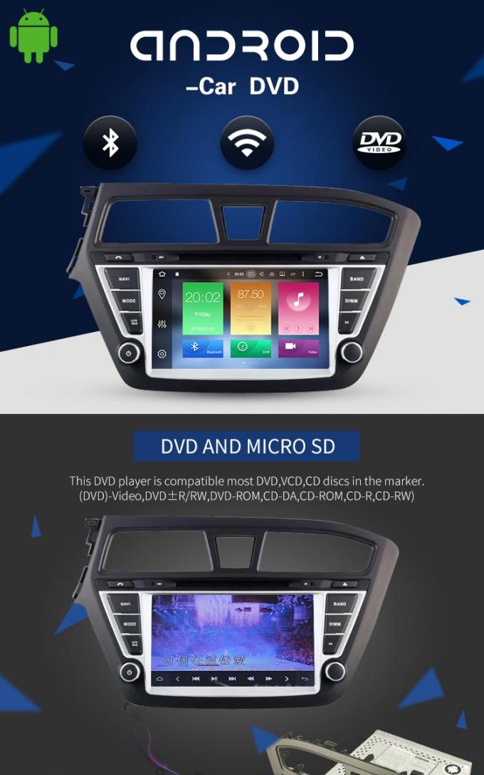 Lettore DVD dell'automobile di Android 8,0 Hyundai del touch screen con il video AUS. di Wifi BT GPS