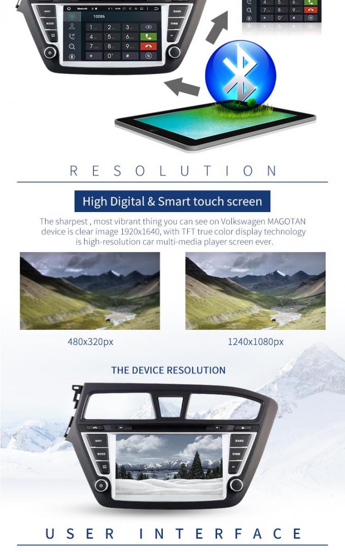 Lettore DVD dell'automobile di Android 8,0 Hyundai del touch screen con il video AUS. di Wifi BT GPS